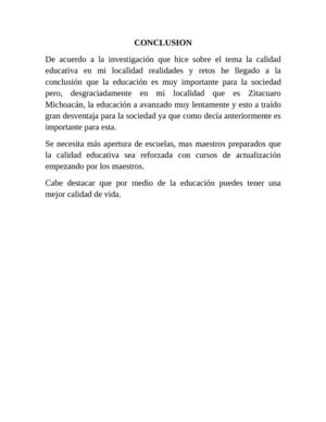 La Calidad Educativa en mi Comunidad