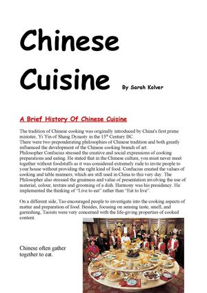 Chinese Cuisine