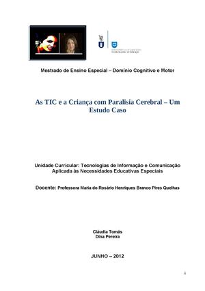 Tic e Paralisia Cerebral - Uma solução para a comunicação!