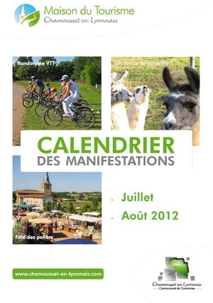 Calendrier des manifestations juillet août 2012
