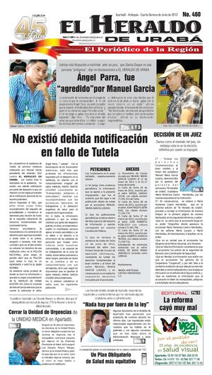 EL HERALDO DE URABA Cuarta semana de junio de 2012 Edicion 460