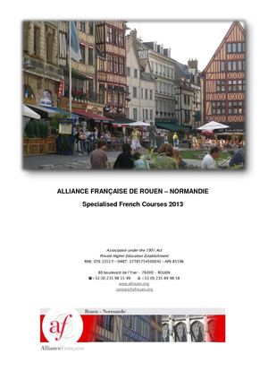 Alliance Française de Rouen - Specialised French Courses 2013