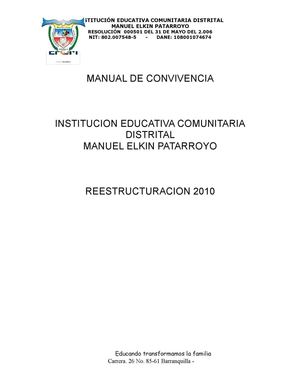 Manual de Convivencia IECD Manuel Elkin Patarroyo