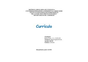 Etimología de Currículo