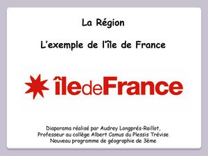 GEOGRAPHIE 3M La région Île de France