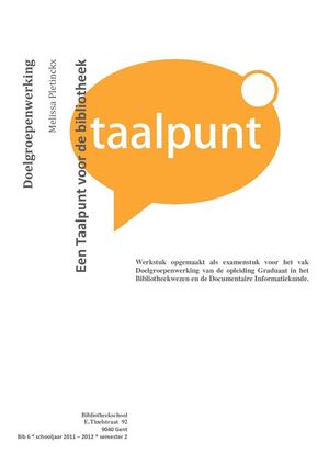 Een Taalpunt voor de bibliotheek