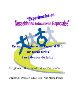 Experiencias en Necesidades Educativas Especiales