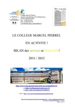 Le collège Marcel Pierrel en activité 2011 / 2012 !