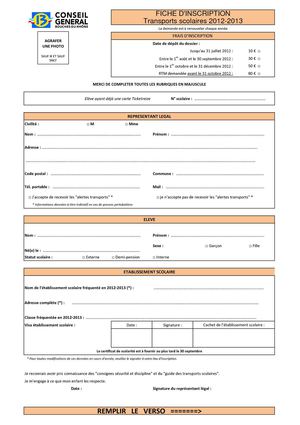Fiche inscription   CG 12-13 Recto