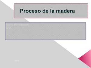 proceso tecnologico de la madera