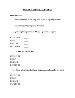 ENCUESTA SERVICIO AL CLIENTE