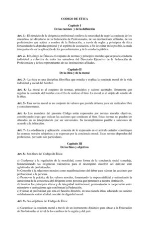 Código de Ética Profesional en General