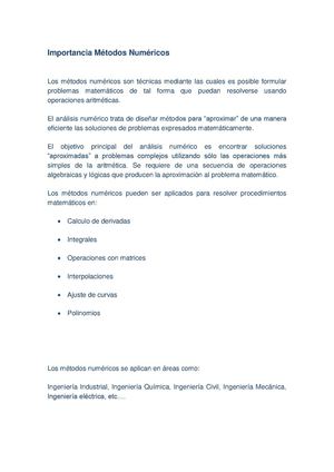 UNIDAD I METODOS NUMERICOS