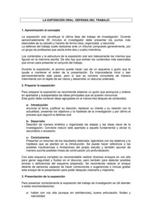 LA EXPOSICION ORAL : METODO 