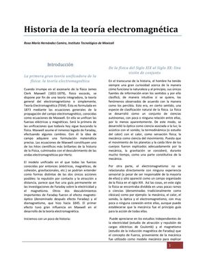 Historia de la teoría electromagnética
