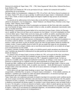 Historia de la rebelión de Tupac Catari