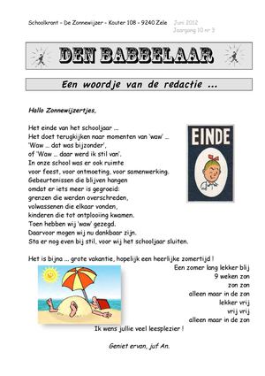 Den Babbelaar juni 2012