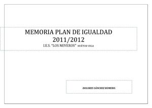 Memoria Igualdad curso 2011-2012