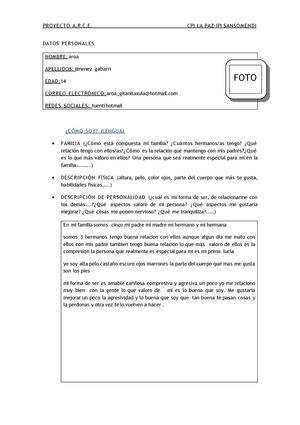 presentacion de alumnos 2ºB