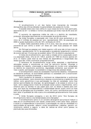 REGULAMENTO Prémio Manuel da Mota