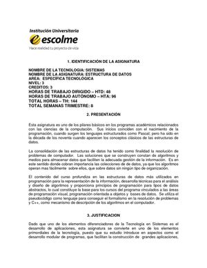 Carta Descriptiva Estructura de Datos_INF