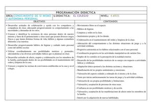 UD El colegio 4 años