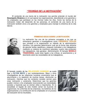 TEORÍAS DE LA MOTIVACIÓN.