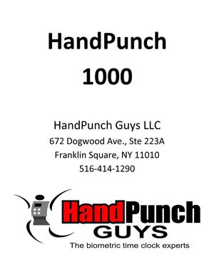 HandPunch 1000 Manual