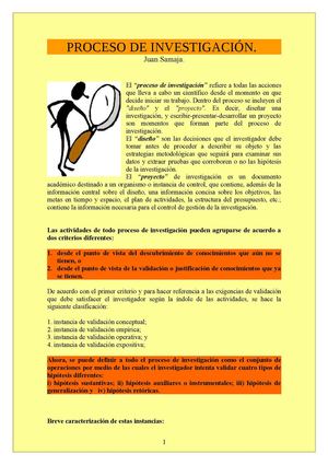El Proceso de Investigación.