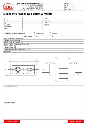 LADDER WELL GAUGE POLE DATASHEET BUTTON