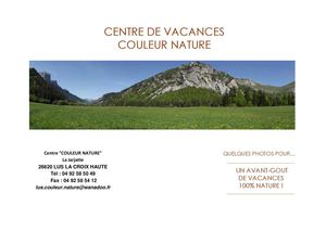 LE CENTRE COULEUR NATURE EN IMAGES