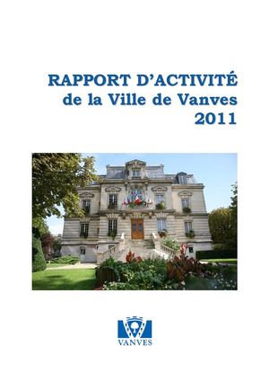 Rapport d'activité 2011 de la Ville de Vanves