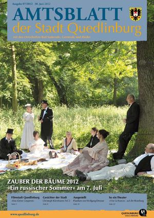 Amtsblatt der Stadt Quedlinburg mit den Ortschaften Bad Suderode, Gernrode und Rieder Ausgabe 07/2012 30. Juni 2012