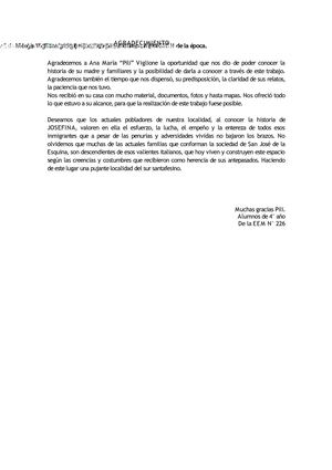 Historia de una inmigrante italiana