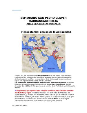 CULTURAS MILENARIAS: MESOPOTAMIA