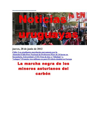 Noticias Uruguayas jueves 28  de junio del 2012