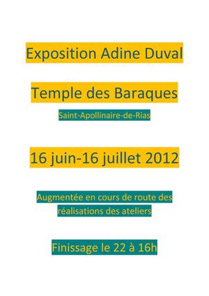 L'exposition d'Adine Duval (1ère partie)