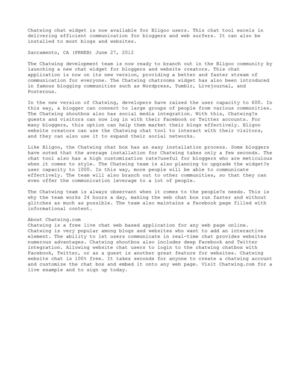 Report: Chatwing Releases New and Reliable Shoutbox and Chat Software for Start-up Bligoo Users 