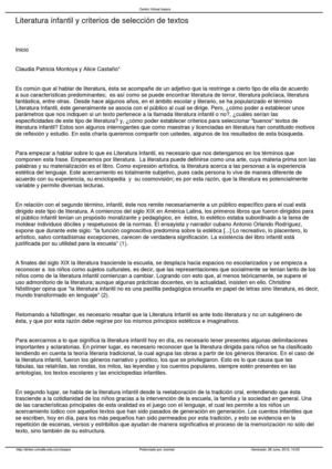 Selección de textos literarios. Alice Castaño y Claudia Montoya