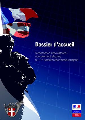 Dossier d'accueil au13e BCA