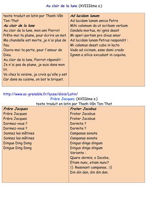 CHANTONS EN LATIN