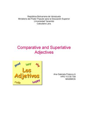 Comparatives and Superlatives Adjectives