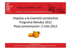 AYUDAS REINDUS 2012