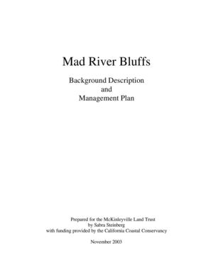 Mad River Bluffs Management Plan