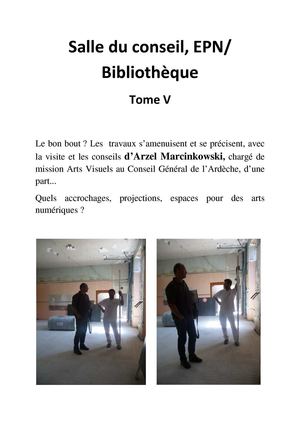 Salle du conseil, EPN/Bibliothèque : travaux, réel et écritures...