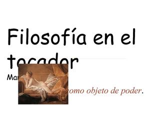 Filosofía en el tocador: el poder sobre el cuerpo