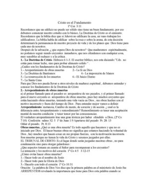 Cristo es el fundamento 