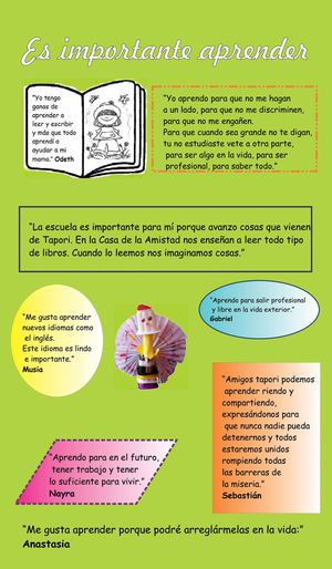 Exposición Tapori: "Lo que necesito para aprender"