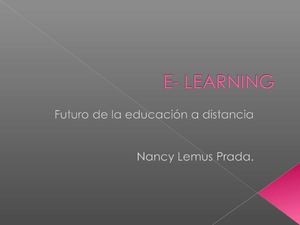 E- learning