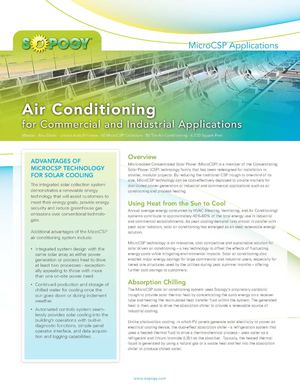Solar Air Conditioning for Commercial and Industrial Applications